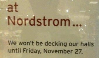 Nordstrom Christmas decorating