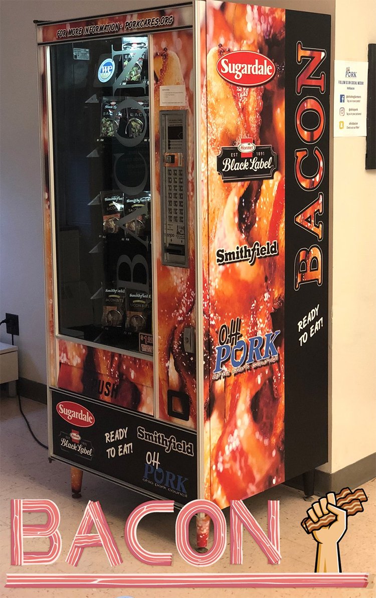Bacon vending machine by Ohio Hog Farmers