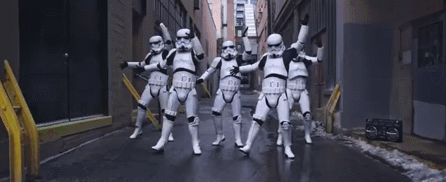 dancing stormtroopers GIF