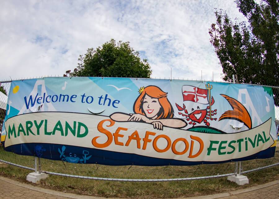 sign for the maryland seafood festival 