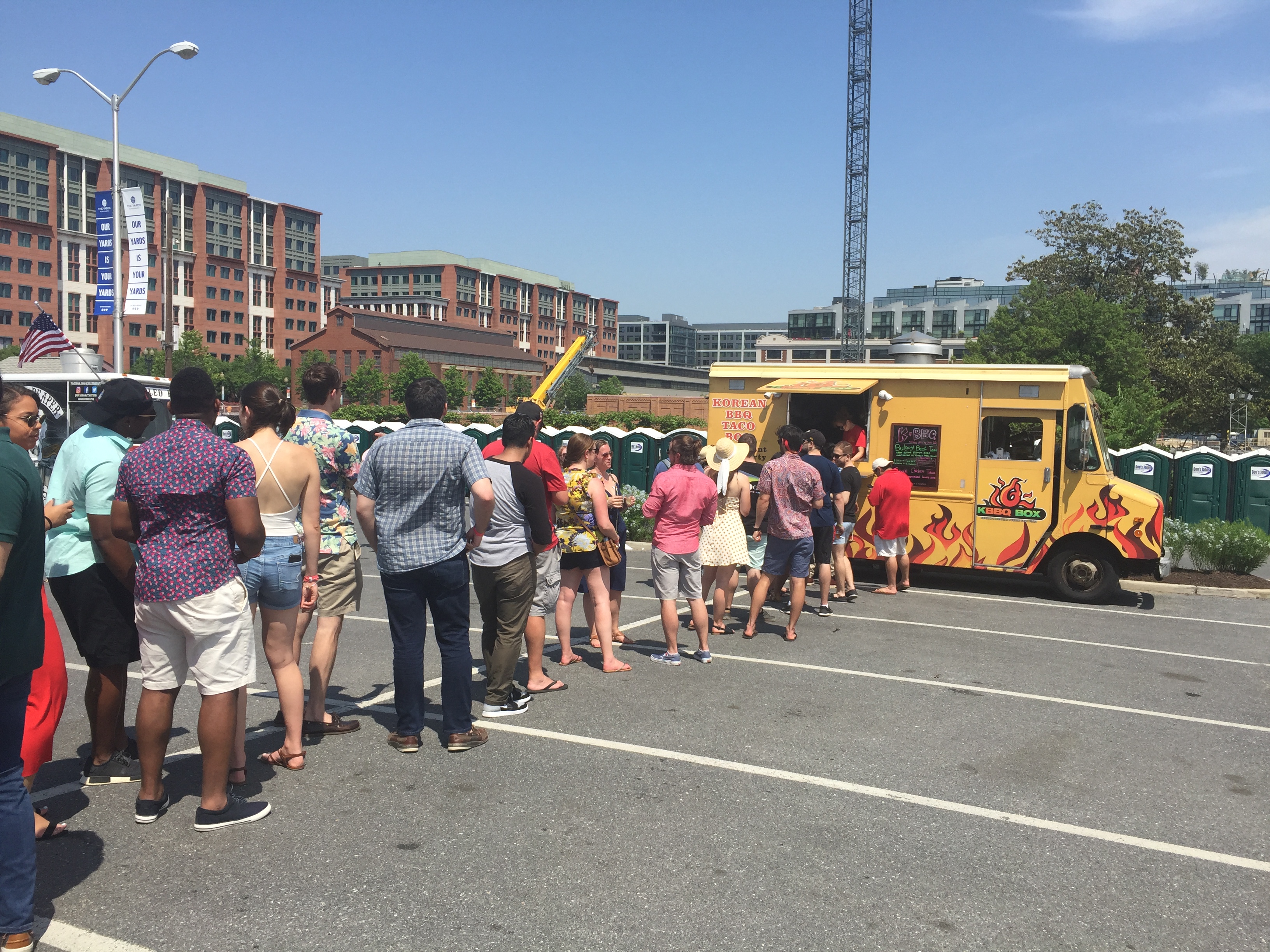 people in line at taco truck, courtesy of taco beer tequila festival