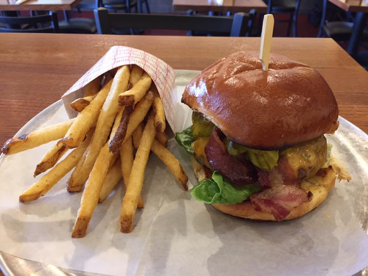 burger and fries from eastport kitchen