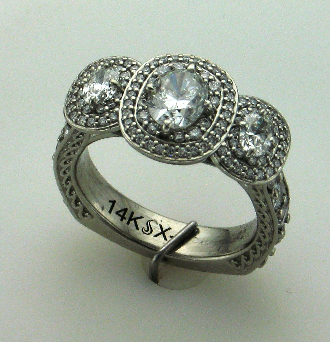 tarnished diamond ring