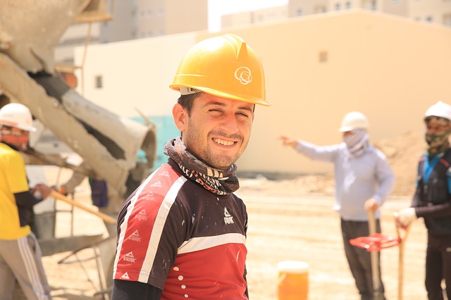 smiling construction worker