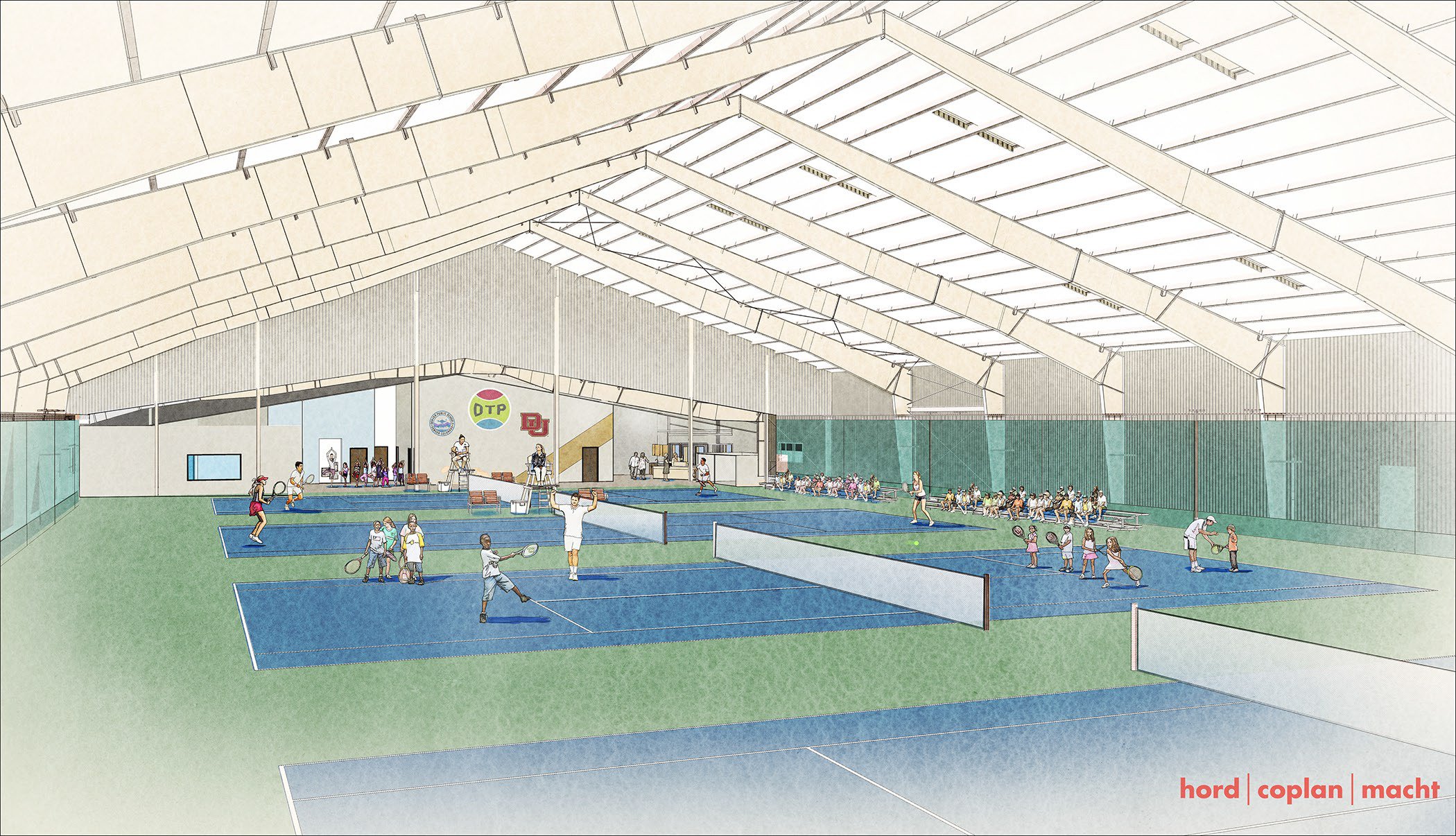 Interior rendering of the DTP.