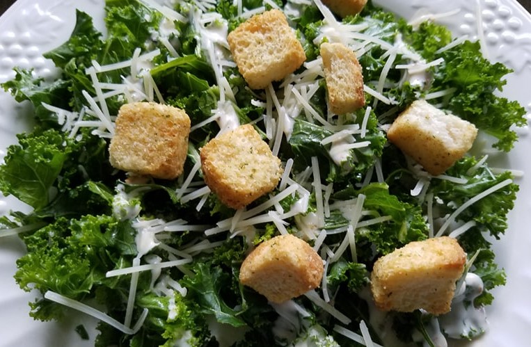 kale Caesar salad