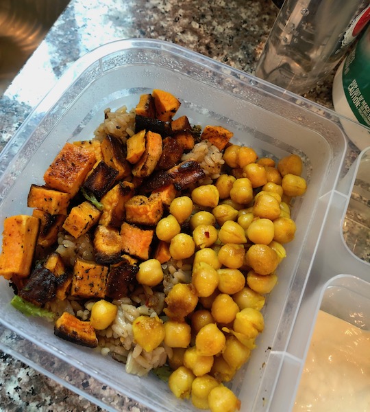 chickpeas and sweet potatoes